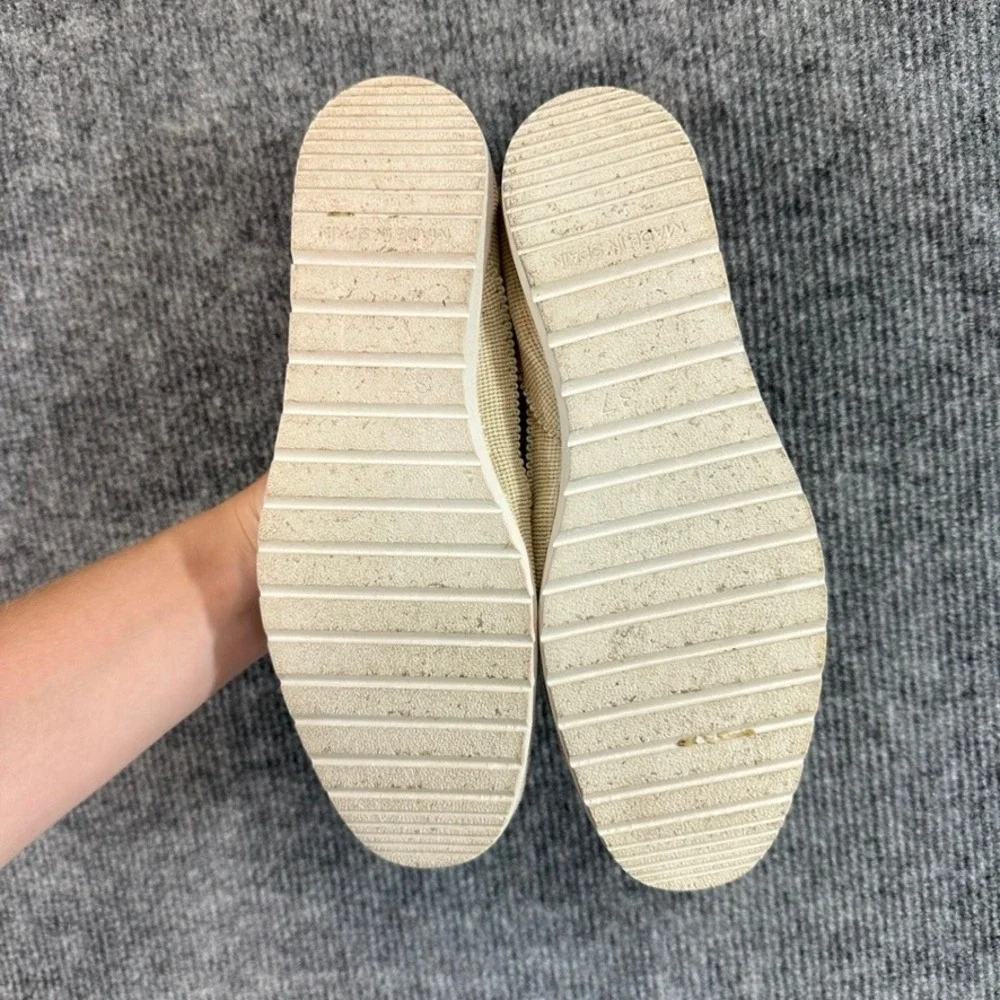 Verbenas Red Suede Slip On Espadrille Flats Shoes Made in Spain Womens 37